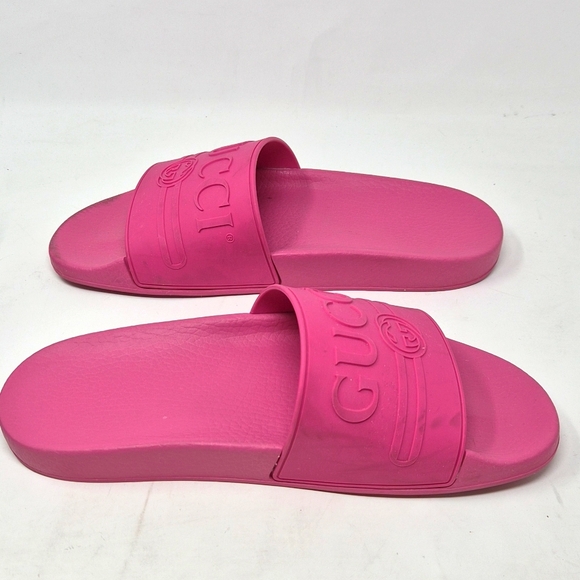 Gucci Womens Vibrant Pink Slide Sandal - Picture 4 of 8